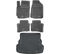 Rezaw-Plast Floor Mats for 2012-2017 Kia Rio Car Mats & Cargo Mat Sedan All Season Black