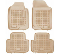 Rezaw-Plast Rubber Floor Mats for 2007-2010 Kia Rondo Car Mats Odorless Beige