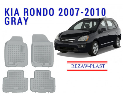 REZAW PLAST Floor Mats for Kia Rondo 2007-2010 Waterproof Gray