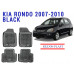 REZAW PLAST Protective Car Mats for Kia Rondo 2007-2010 All Weather Black 