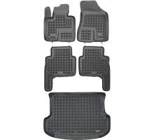 Rezaw-Plast Rubber Car Mats for 2010-2012 Kia Sorento Floor Mats & Cargo Mat Black