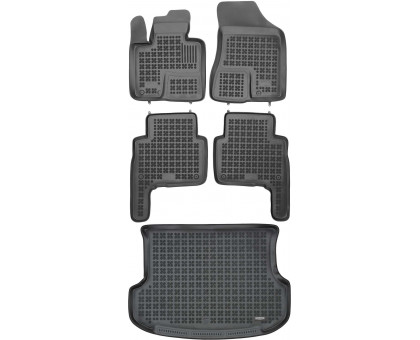 Rezaw-Plast Rubber Car Mats for 2010-2012 Kia Sorento Floor Mats & Cargo Mat Black