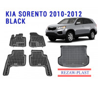 REZAW PLAST Floor Liners Set for Kia Sorento 2010-2012 All Weather Black
