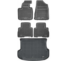 Rezaw-Plast Car Mats Set for 2012-2015 Kia Sorento Floor Mats & Cargo Mat Durable Black