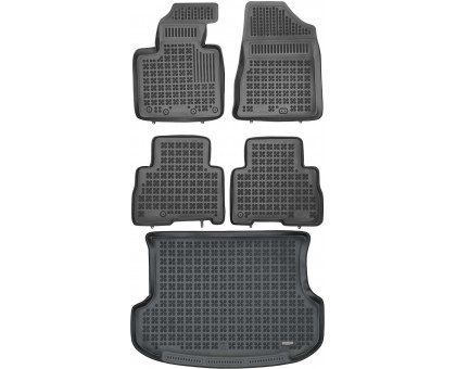 Rezaw-Plast Car Mats Set for 2012-2015 Kia Sorento Floor Mats & Cargo Mat Durable Black