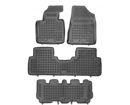 Rezaw-Plast Rubber Floor Mats for 2016-2020 Kia Sorento Car Mats Waterproof Black