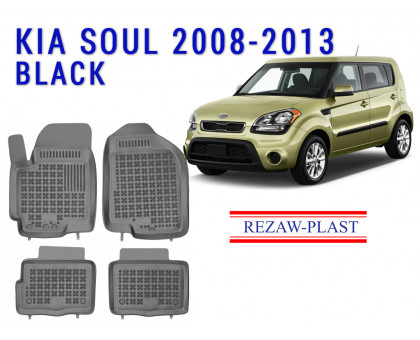 REZAW PLAST Automotive Floor Liners for Kia Soul 2008-2013 Durable Non-Slip