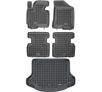 Rezaw-Plast Floor Mats for 2011-2015 Kia Sportage Car Mats & Cargo Mat Anti-Slip Black