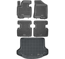 Rezaw-Plast Floor Mats for 2011-2015 Kia Sportage Car Mats & Cargo Mat Anti-Slip Black