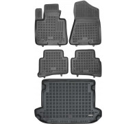 Rezaw-Plast Car Mats Set for 2017-2021 Kia Sportage Floor Mats & Cargo Mat Durable Black