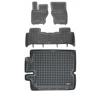 Rezaw-Plast Floor Mats for 2017-2021 Land Rover Discovery Car Mats & Cargo Mat All Season Black