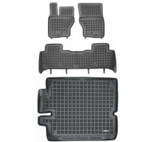 Rezaw-Plast Floor Mats for 2017-2021 Land Rover Discovery Car Mats & Cargo Mat All Season Black