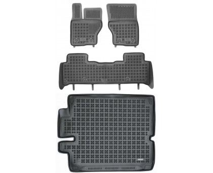 Rezaw-Plast Floor Mats for 2017-2021 Land Rover Discovery Car Mats & Cargo Mat All Season Black