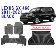 REZAW PLAST Floor Mats Set for Lexus GX 460 2011-2021 Odorless, Durable Protection