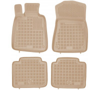 Rezaw-Plast Rubber Car Mats for 2007-2011 Lexus GS Floor Mats Odorless Beige