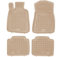 Rezaw-Plast Rubber Car Mats for 2007-2011 Lexus GS Floor Mats Odorless Beige