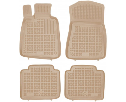 Rezaw-Plast Rubber Car Mats for 2007-2011 Lexus GS Floor Mats Odorless Beige