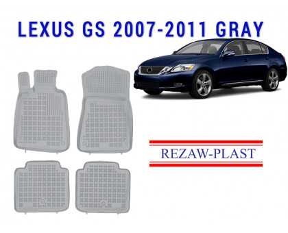 REZAW PLAST Custom Fit Car Mats for Lexus GS 2007-2011 Anti-Slip Gray