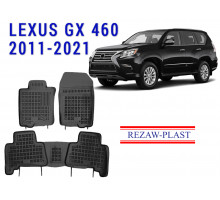 Rezaw-Plast  Rubber Floor Mats Set for Lexus GX 460 2011-2021 Black