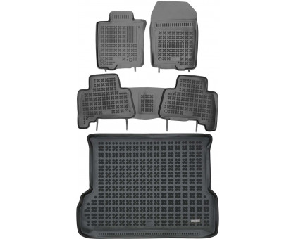 Rezaw-Plast Floor Mats for 2011-2021 Lexus GX 460 Car Mats & Cargo Mat Odorless Black