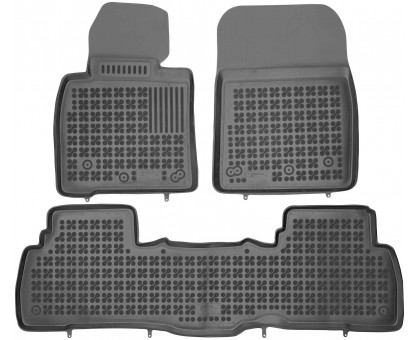 Rezaw-Plast Rubber Car Mats for 2008-2020 Lexus LX Floor Mats Custom Fit Black