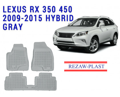 REZAW PLAST Floor Liners for Lexus RX 350 450 2009-2015 Hybrid Waterproof Gray