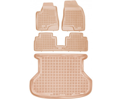 Rezaw-Plast Car Mats Set for 2004-2009 Lexus RX Floor Mats & Cargo Mat Anti-Slip Beige