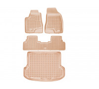 Rezaw-Plast Rubber Floor Mats for 2012-2015 Lexus RX Car Mats & Cargo Mat Beige