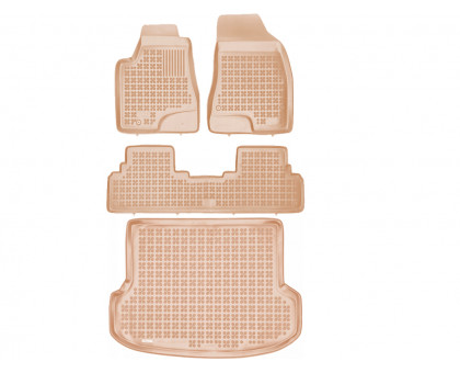 Rezaw-Plast Rubber Floor Mats for 2012-2015 Lexus RX Car Mats & Cargo Mat Beige