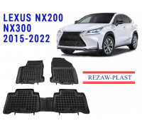 REZAW PLAST SUV Liners Set for Lexus NX200 NX300 2015-2022 Anti-Slip Black