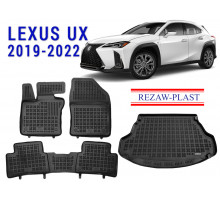 REZAW PLAST Premium Car Mats Set for Lexus UX 2019-2022 All Weather Black