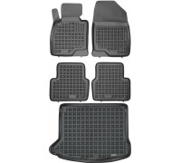 Rezaw-Plast Floor Mats for 2014-2018 Mazda 3 Car Mats & Cargo Mat Hatchback Custom Fit Black