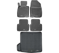 Rezaw-Plast Car Mats for 2014-2018 Mazda 3 Floor Mats & Cargo Mat Sedan Custom Fit Black 