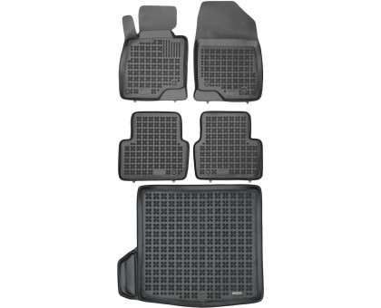 Rezaw-Plast Car Mats for 2014-2018 Mazda 3 Floor Mats & Cargo Mat Sedan Custom Fit Black 