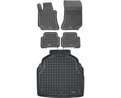 Rezaw-Plast Car Mats Set for 2010-2013 Mercedes E Class Floor Mats Odorless Black