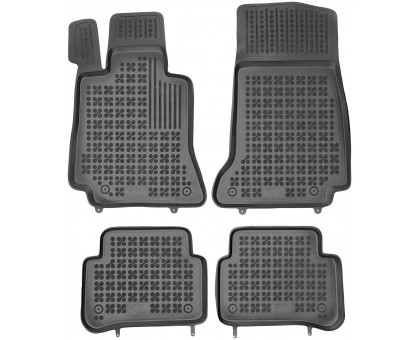 Rezaw-Plast Rubber Car Mats for 2014-2020 Mercedes E Class Floor Mats Sedan Black