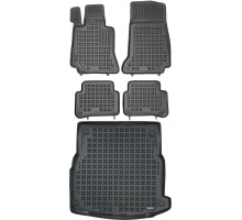  Rezaw-Plast Floor Mats for 2014-2020 Mercedes E Class Car Mats & Cargo Mat Sedan Black