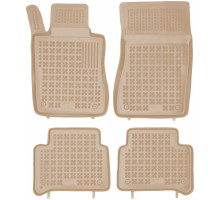 Rezaw-Plast Car Mats for 2003-2009 Mercedes E Class Floor Mats W211 RWD Only Anti-Slip Beige