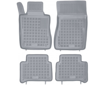 Rezaw-Plast Rubber Floor Mats for 2003-2009 Mercedes E Class Car Mats W211 RWD Only Gray