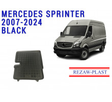 REZAW PLAST Rubber Floor Mat Between Seats For Mercedes Sprinter 2007-2024 All Season Black