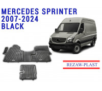 REZAW PLAST Floor Mats for Mercedes Benz Sprinter 2007-2024 Waterproof Black