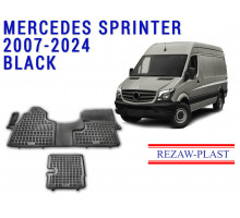 REZAW PLAST  Floor Mats for Mercedes Benz Sprinter 2007-2024 Cargo Version Only Precision Fit Weatherproof Durable Design