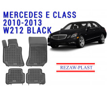 Rezaw-Plast  Rubber Floor Mats Set for Mercedes E Class 2010-2013 W212 Black 