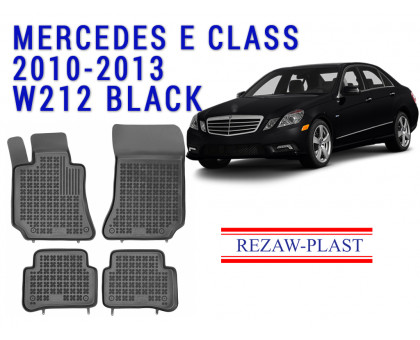 REZAW PLAST Floor Liners for Mercedes E Class 2010-2013 W212 Waterproof Black