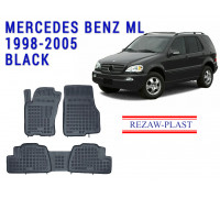 REZAW PLAST Rubber Floor Liners for Mercedes Benz ML 1998-2005 Automotive Accessories