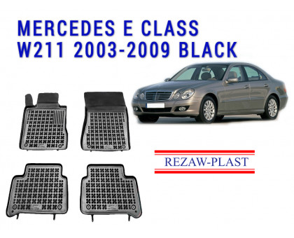 REZAW PLAST Premium Floor Mats for Mercedes E Class W211 2003-2009 Custom Fit Black 