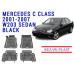 Rezaw-Plast  Rubber Floor Mats Set for Mercedes C Class 2001-2007 W203 Sedan Black