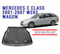REZAW PLAST Trunk Mat for Mercedes C Class 2001-2007 W203 Wagon Custom Fit Black