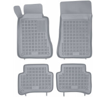 Rezaw-Plast Rubber Car Mats for 2000-2007 Mercedes C Class W203 Floor Mats Anti-Slip Gray