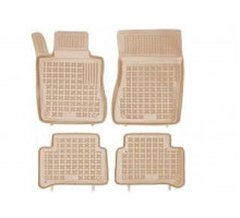 Rezaw-Plast Rubber Floor Mats for 2000-2007 Mercedes C Class W203 Car Mats Beige